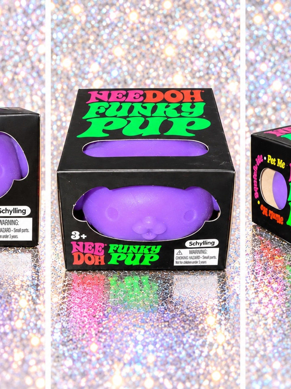 🐶 NEW & UNOPENED NeeDoh Funky Pup – Purple Squish Toy